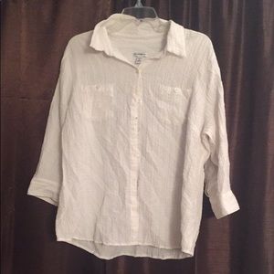 White button down blouse